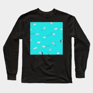 paper airplane dog fighters Long Sleeve T-Shirt